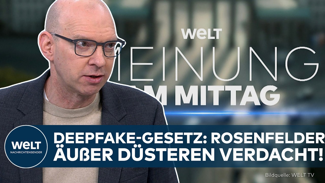 MEINUNG: &bdquo;Das geht alles zu schnell!&ldquo; &ndash; Rosenfelder &auml;u&szlig;ert d&uuml;steren Verdacht zum Deepfake-Gesetz!