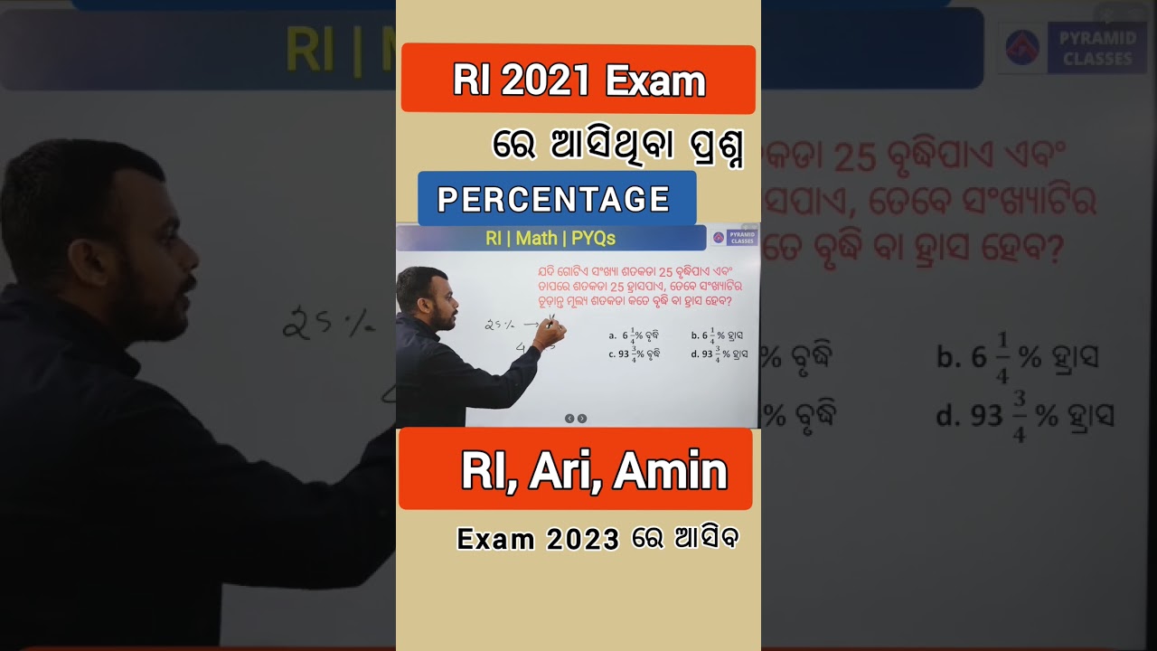 RI ARI AMIN math question | icds supervisor exam preparation | syllabus | Pyramid Classes App