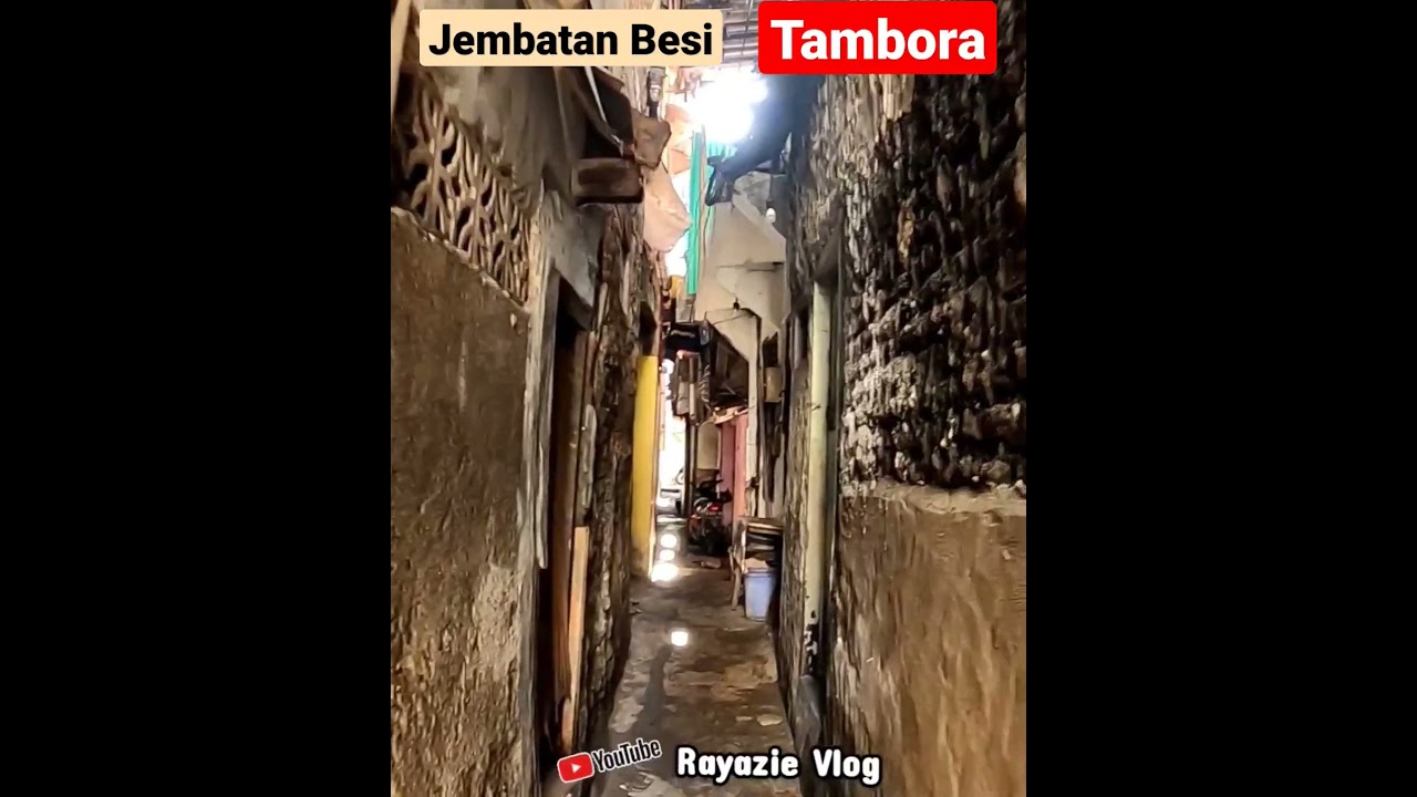 Pemukiman Terpadat Tambora Jakarta Barat | Jembatan Besi #jakartacity#pemukimanpadat#tambora#jakarta