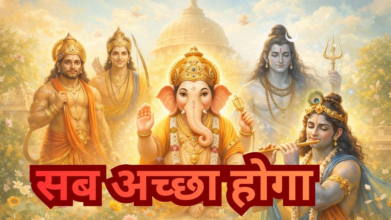 रोज़ सुनने योग्य भक्ति | Ganesh Shiv Ram Hanuman Krishna | New Bhajan |Positive Wish Bhajan #bhajan
