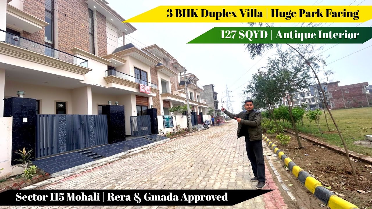 3 BHK Duplex Villa for Sale in Sector 115 Mohali 🏡 | RERA & GMADA Approved | Ready to Move