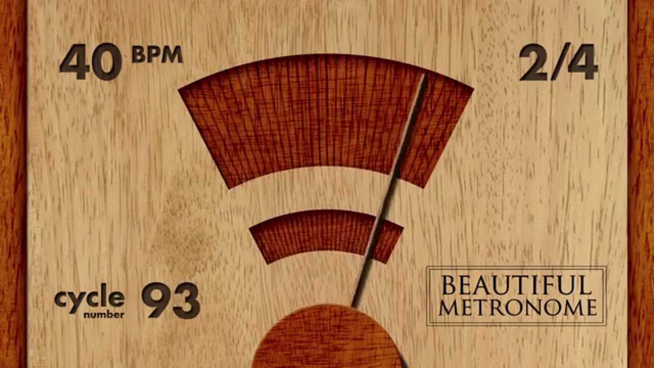 40 BPM 2/4 Wood Metronome HD