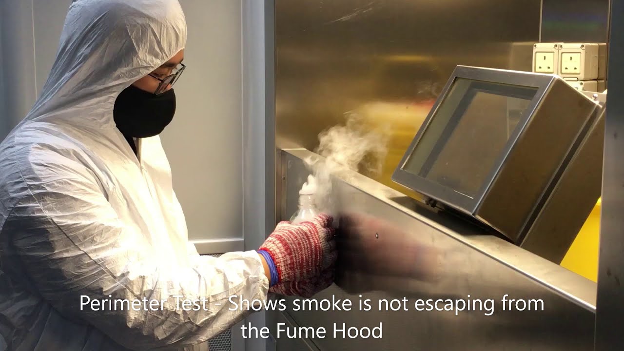 Comecer Fume Hood Smoke Visualization Test