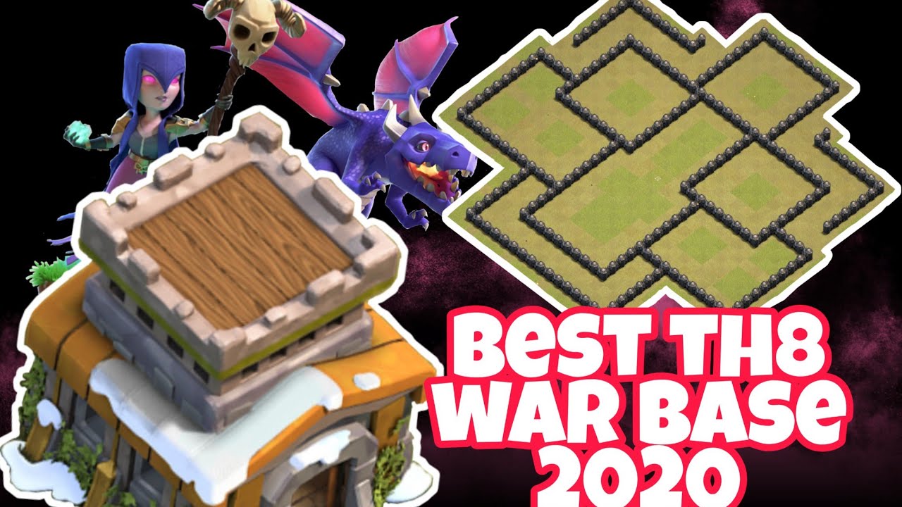 BEST TH8 WAR BASE EVER WITH LINK LAYOUT. CLASH OF CLANS 2020