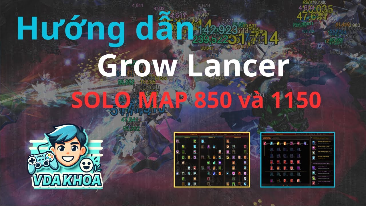 Hướng dẫn cộng điểm lên đồ Grow Lancer, thương thủ solo map cao - Muonline Season 20