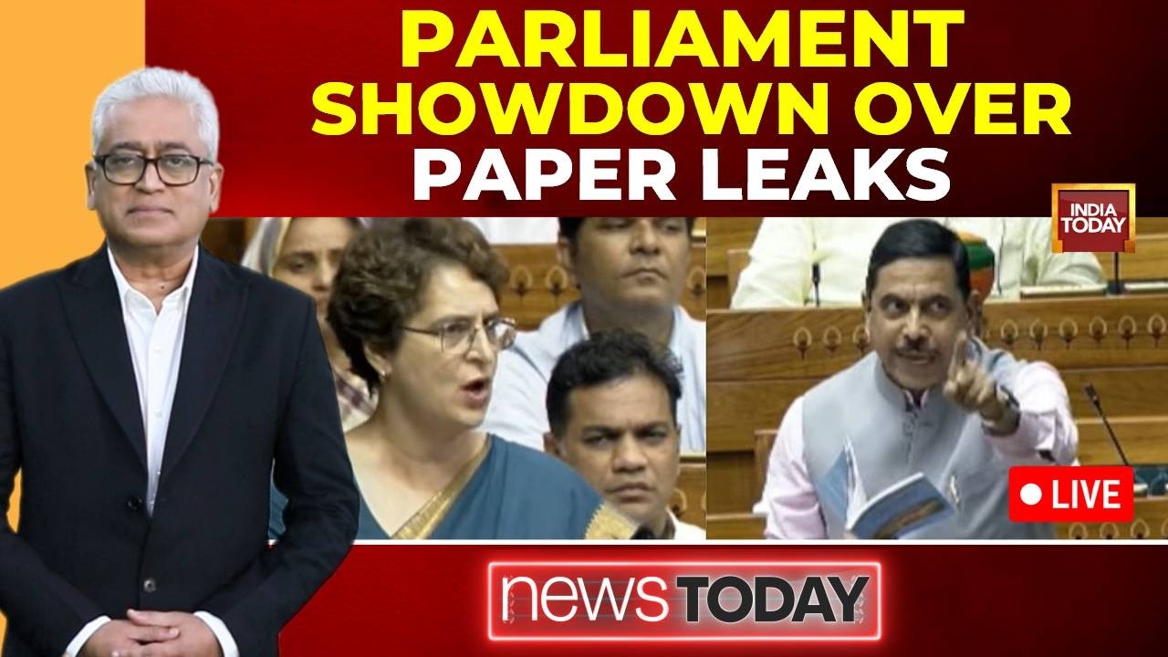 Rajdeep Sardesai LIVE: Priyanka Gandhi vs Pralhad Joshi In Lok Sabha | Anti Paper Leak Bill Debate