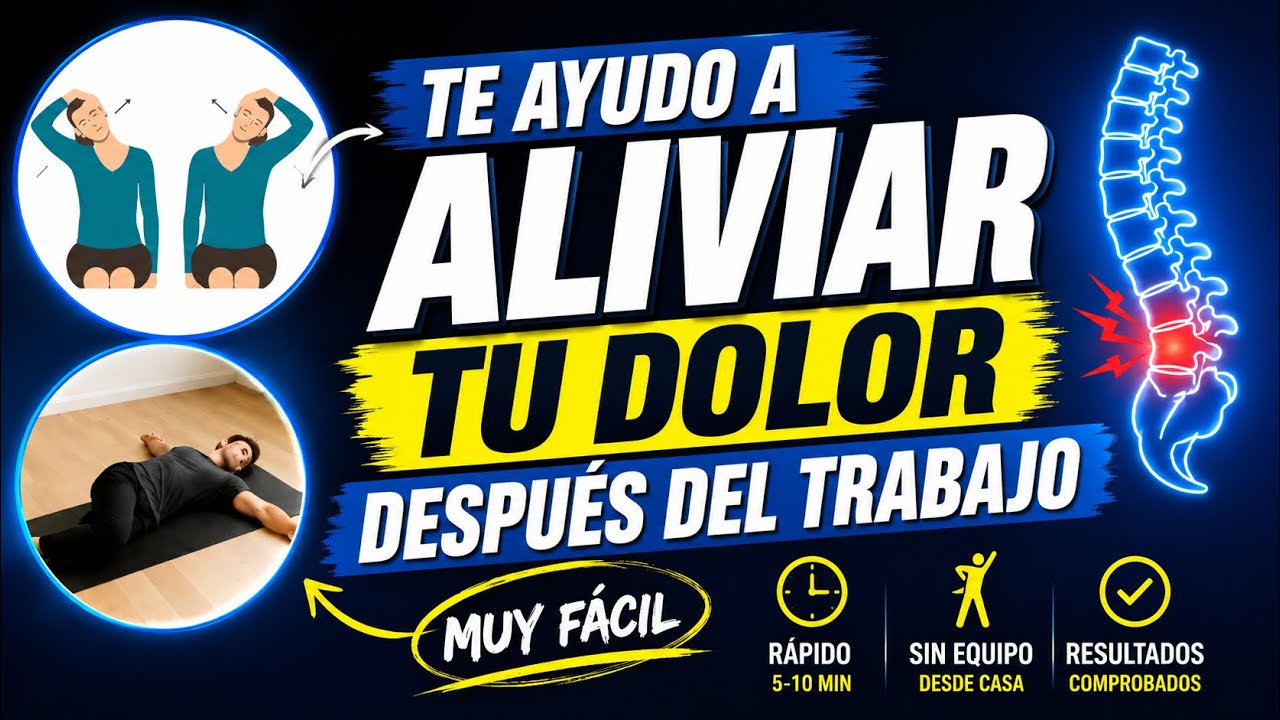 RUTINA de ESTIRAMIENTOS GUIADOS después del TRABAJO #estiramientos #dolordeciatica #dolorcervical 