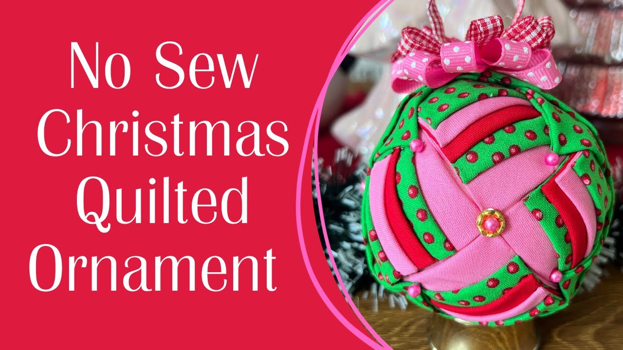 No Sew Christmas Quilted Ornament