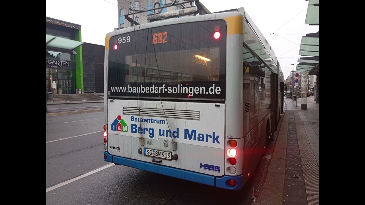 [Tonaufnahme] 682 von Wald Mitte/Stadtpark nach Hauptbahnhof (Hess Swisstrolley 3)