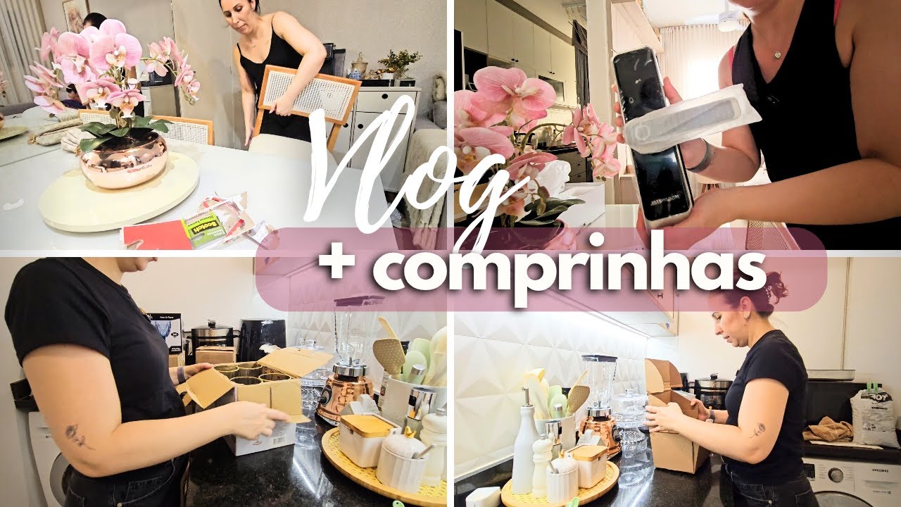 Vlog de rotina + novidades para o apê + comprinhas para a cristaleira✨️
