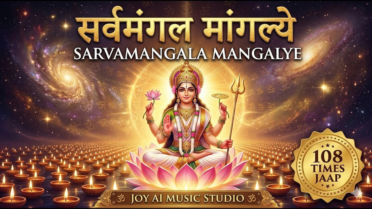 सर्वमंगल मांगल्ये | Sarvamangala Mangalye 108 Times | Powerful Devi Mantra | Joy AI Music Studio