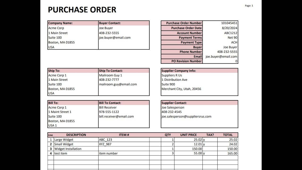 Purchase Order Template Excel | Step-by-Step PO Format Tutorial