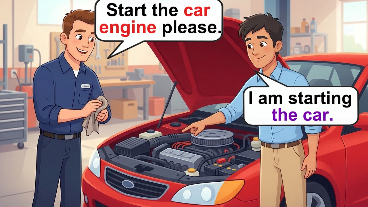 English for Driving: Mechanic & Car Wash (A1-A2 Speaking) | Easy English Conversation