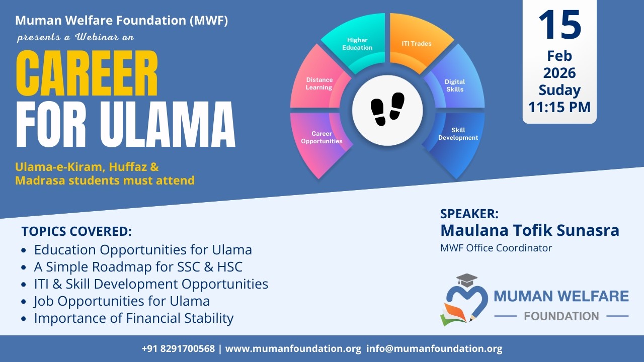 MWF | Career for Ulama | 15th February 2026 | Maulana Tofik Sunasra