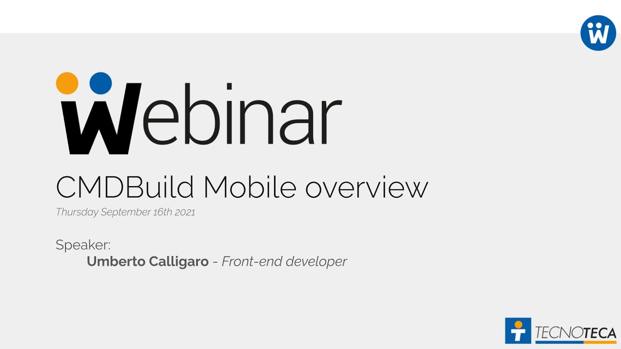 Webinar: CMDBuild Mobile overview