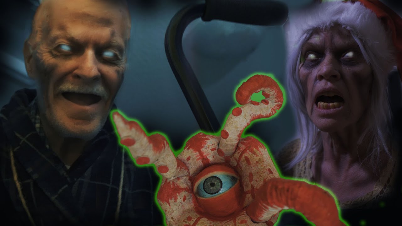 Granny Chapter 2 IRL Horror Game Бабушка в реальной жизни с дедушкой Водяным Монстром Кальмаром н...