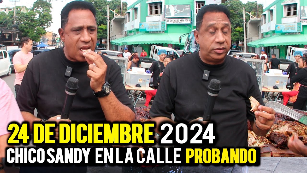 24 DE DICIEMBRE 2024  EN REPUBLICA DOMINICANA  / CHICO SANDY EN LA CALLE PROBANDO LE DA UNA PERPEJIA