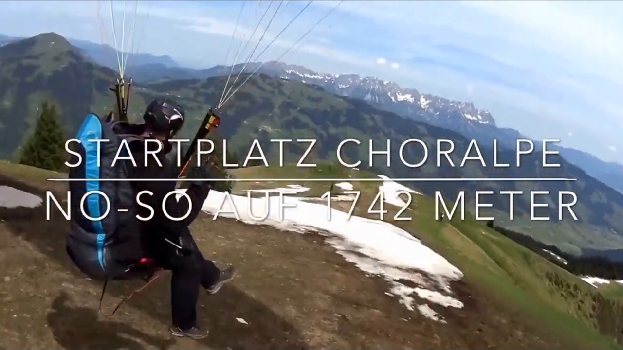 Choralpe Gleitschirm Startplatz NO - SO , 1742 m , Tirol / Westendorf gegen&uuml;ber hohe Salve