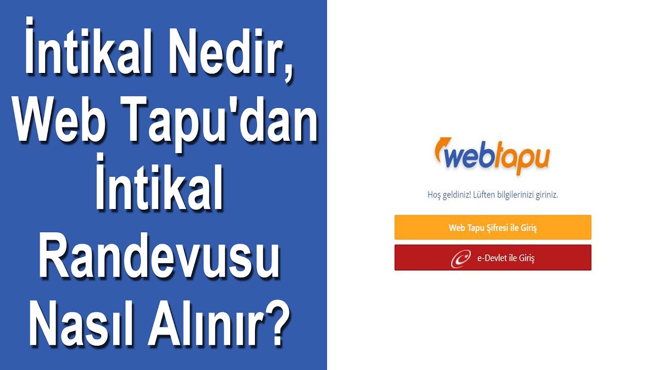 Tapu Online Randevu Alma (B&ouml;l&uuml;m 3) | İntikal Nedir, Web Tapu'dan İntikal Randevusu Nasıl Alınır?
