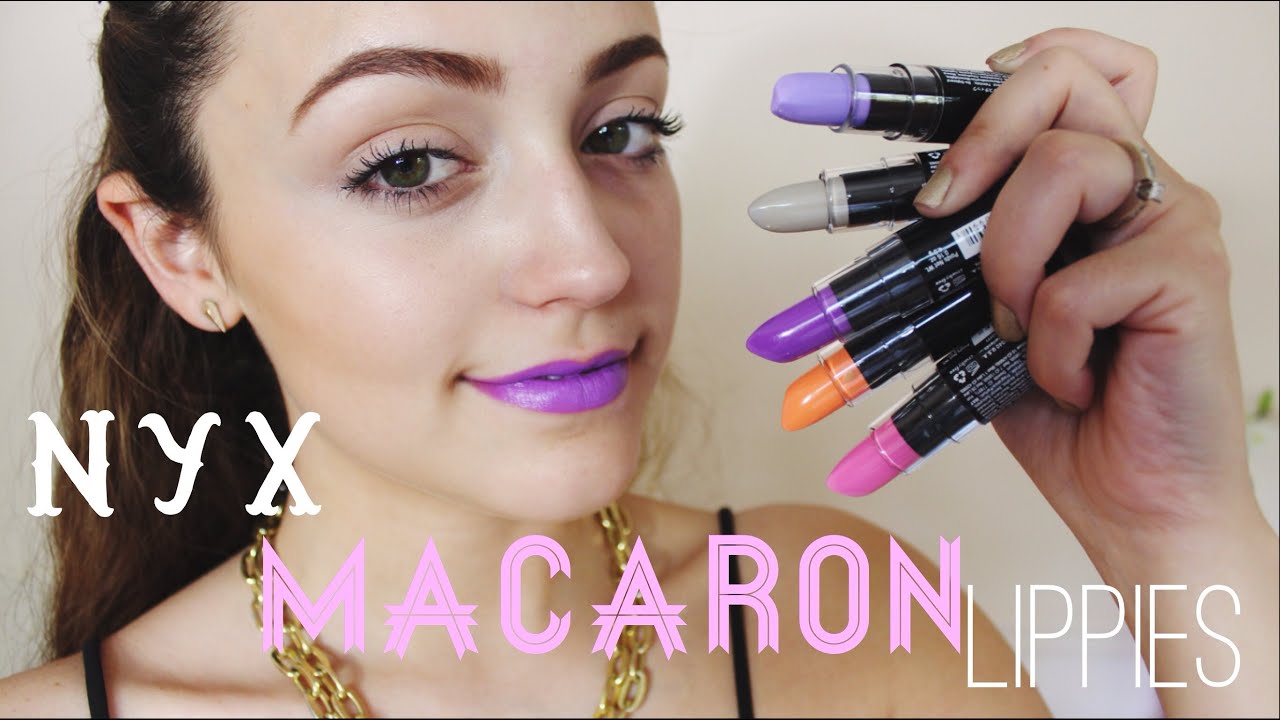 Review/ Lip Swatches! NEW NYX MACARON LIPPIES!