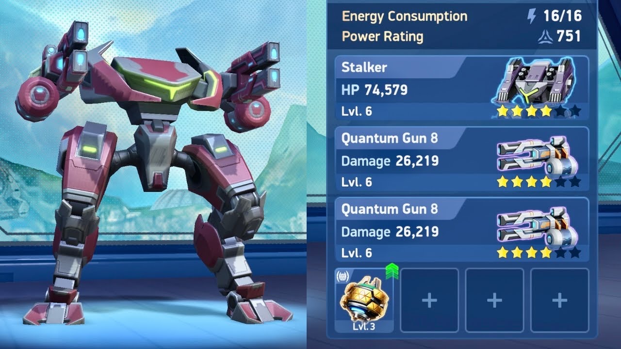 Stalker and quantum gun 8 | freezer and brings the action | mech arena