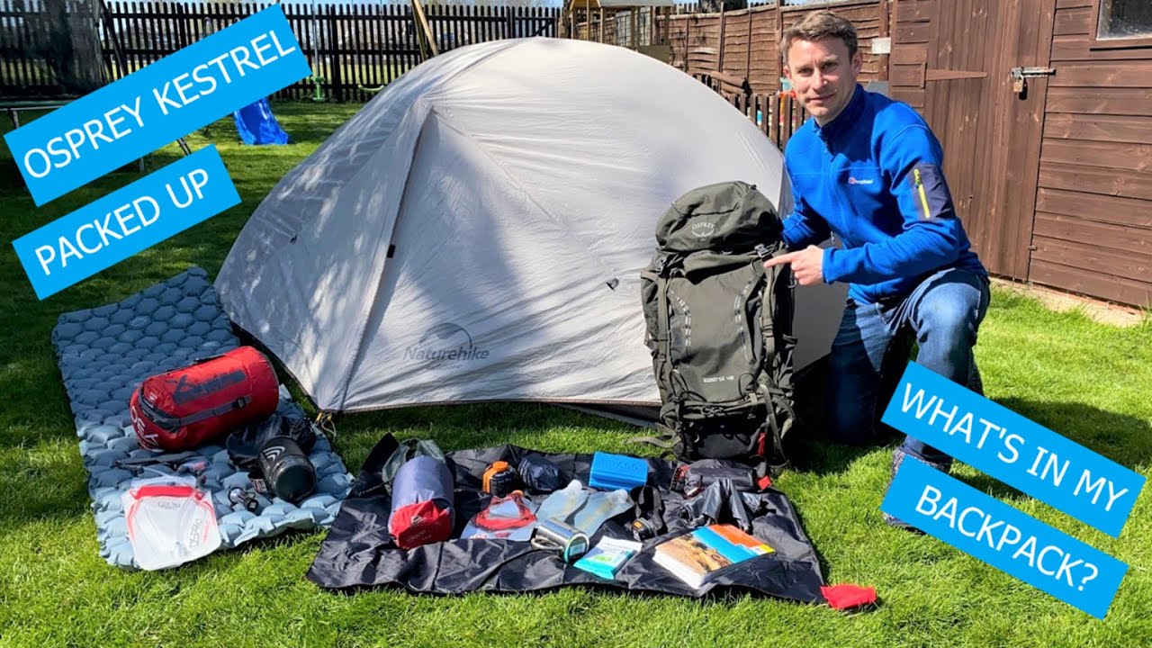 Упаковываю рюкзак Osprey Kestrel 48 снаряжением для дикого кемпинга