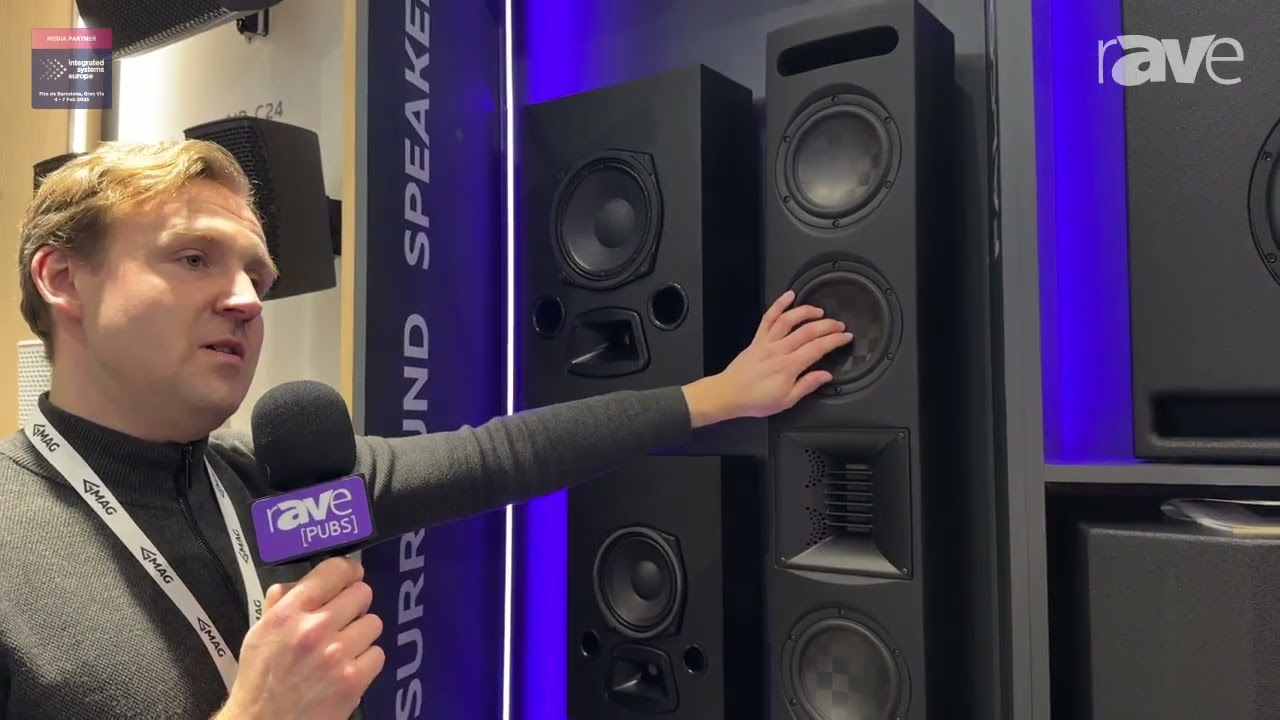 ISE 2025: MAG Theatron Shows FALCON 46 3-Way Slim Main Screen Loudspeaker with TeXtreme Technology