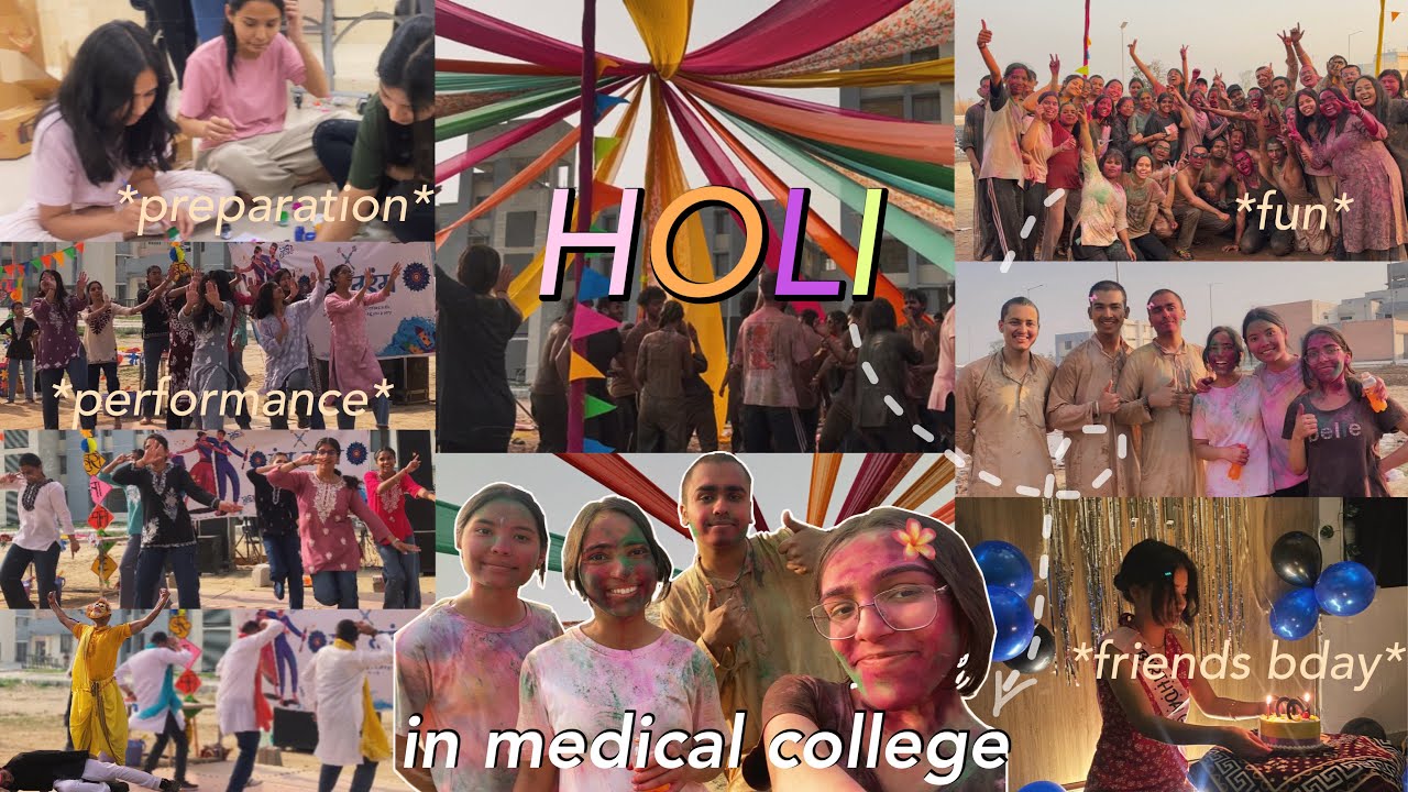 holi celebration✨🤍 in *GMC hdr* |preparation, performance, birthday & much more