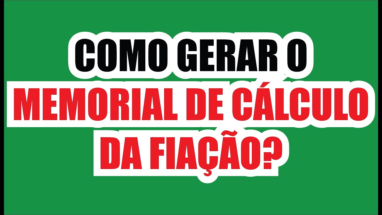 Pro-elétrica Aula 49: Como gerar o memorial de cálculo da fiação?