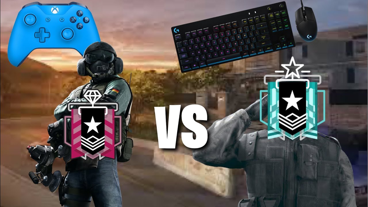 (1v1) Top Controller Champion Vs MnK Console Cheater - Rainbow Six Siege