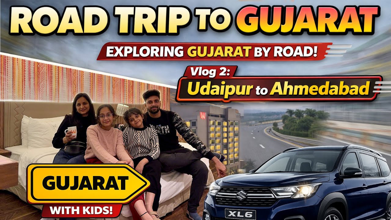 Delhi NCR to Ahmedabad Road Trip | Ep 2: Udaipur to Ahmedabad Scenic Drive on NH48 🛣️