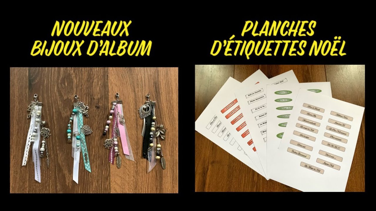 Nouveaux Bijoux d’album x4 + planches d’étiquettes Noël 🎄