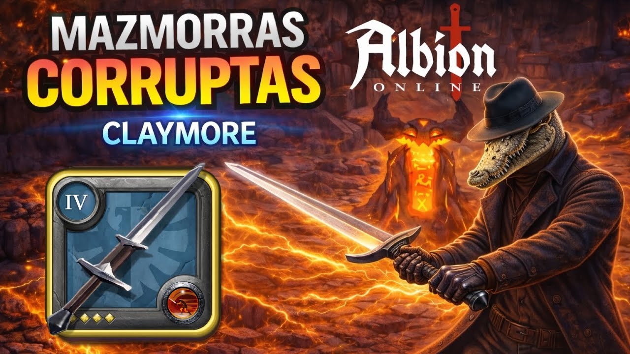 LA MEJOR BUILD de CLAYMORE en las MAZMORRAS CORRUPTAS?? 🔥  [ Albion Online ]