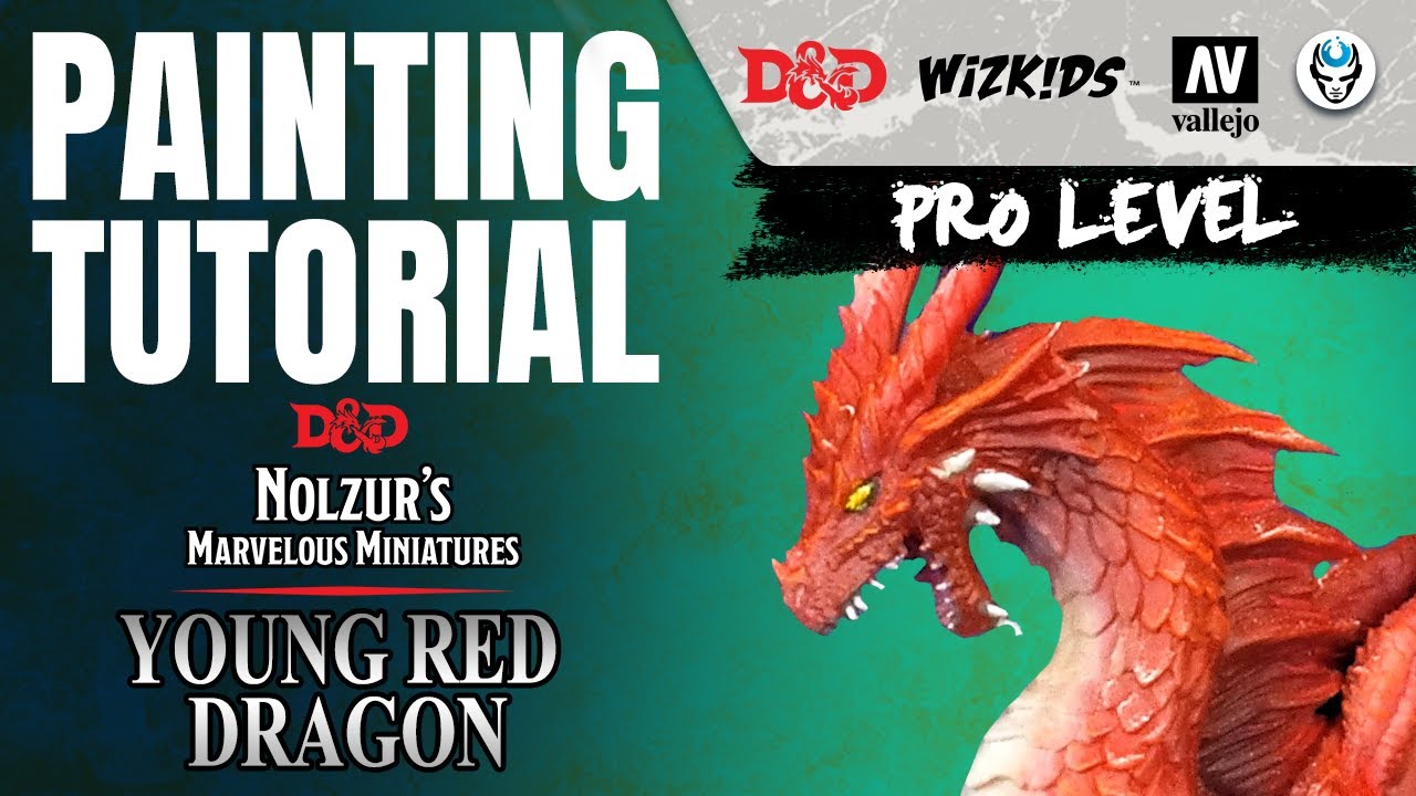 YOUNG RED DRAGON - D&D - NOLZUR'S MARVELOUS MINIATURES - WIZKIDS - PRO LEVEL PAINTING TUTORIAL