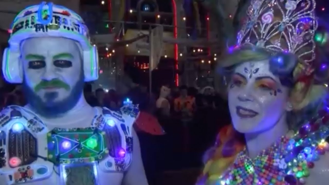 Scenes from hell in West Hollywood as Halloween comes to town