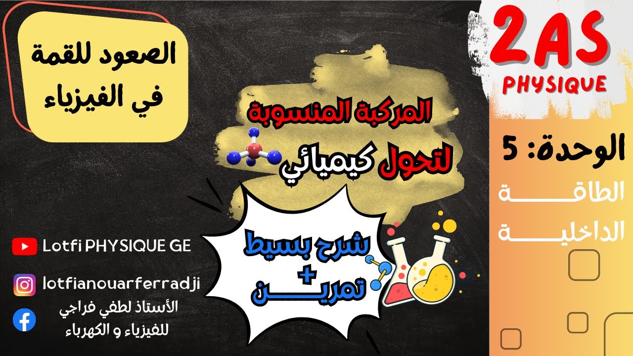 شرح المركبة المنسوبة لتحول كيميائي + تمرين تطبيقي محلول | سنة 2 ثانوي