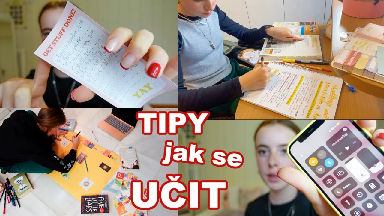 14 TIPŮ jak se efektivně učit a jak si p&iacute;&scaron;u pozn&aacute;mky //STUDY WITH ME 📚