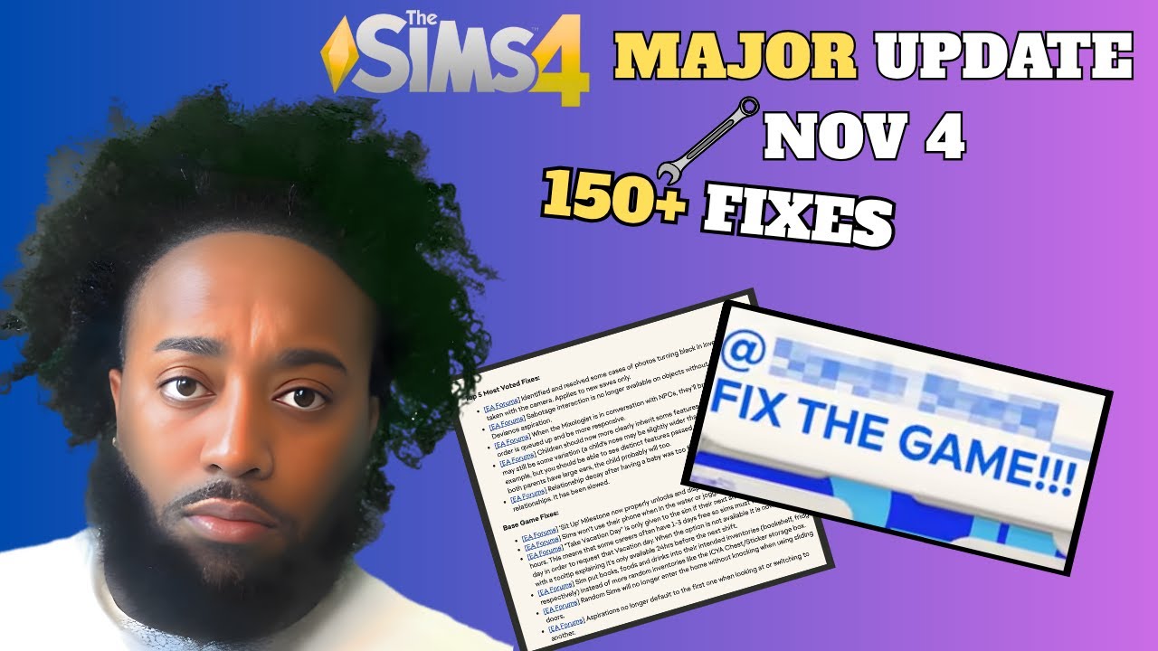 КРУПНОЕ ОБНОВЛЕНИЕ THE SIMS 4 ИСПРАВЛЯЕТ БОЛЕЕ 150 ОШИБОК! (Обзор обновления от 4 ноября) AYEMCGA...