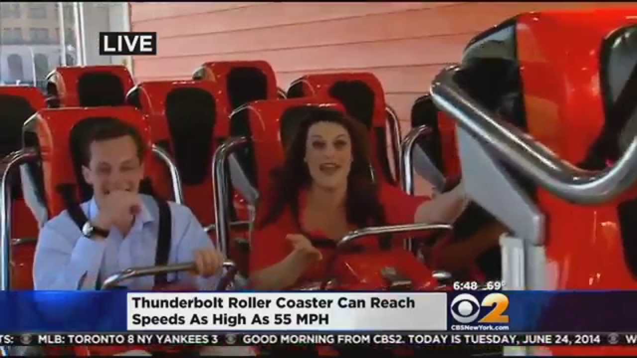 CBS 2's Alex Denis Rides Coney Island's Thunderbolt Roller Coaster