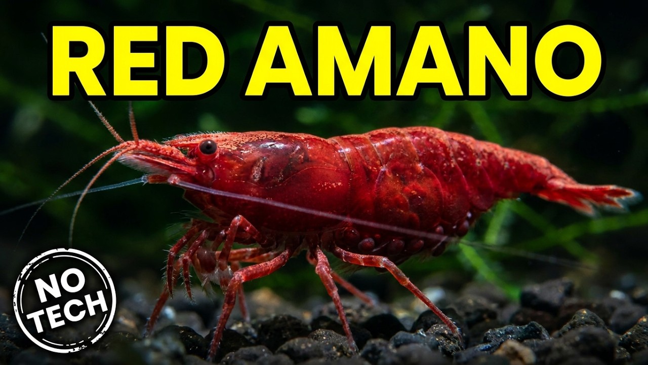 Sun Orange Amano Shrimp Selectively Bred For RED Color?!