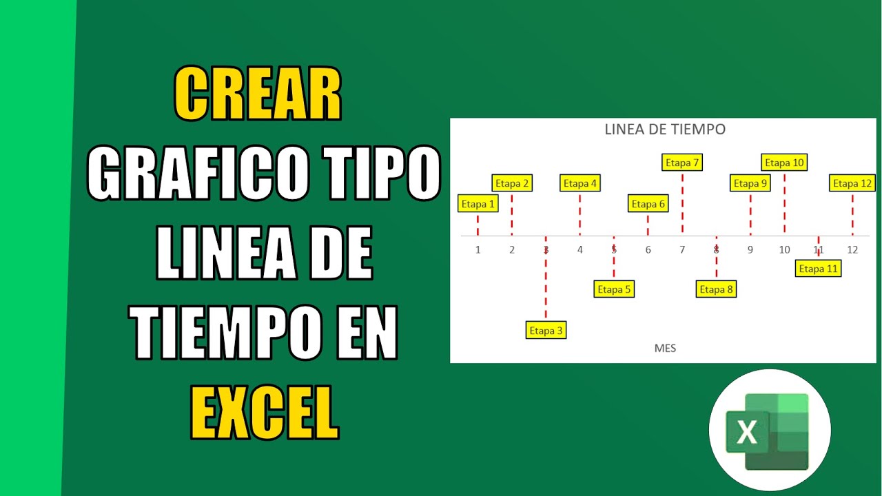 ✅CREAR GRAFICO TIPO LINEA DE TIEMPO EN EXCEL📌