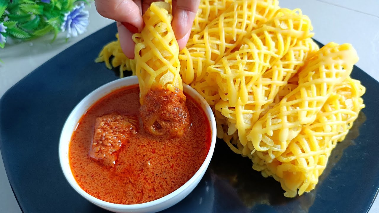 BIKIN KETAGIHAN‼️PATUT DICOBA RESEP ROTI JALA KUAH KARI AYAM LEMBUT, ENAK BANGET
