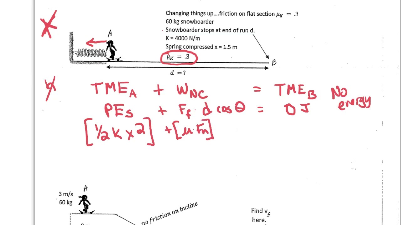 Wnc - energy problems with friction