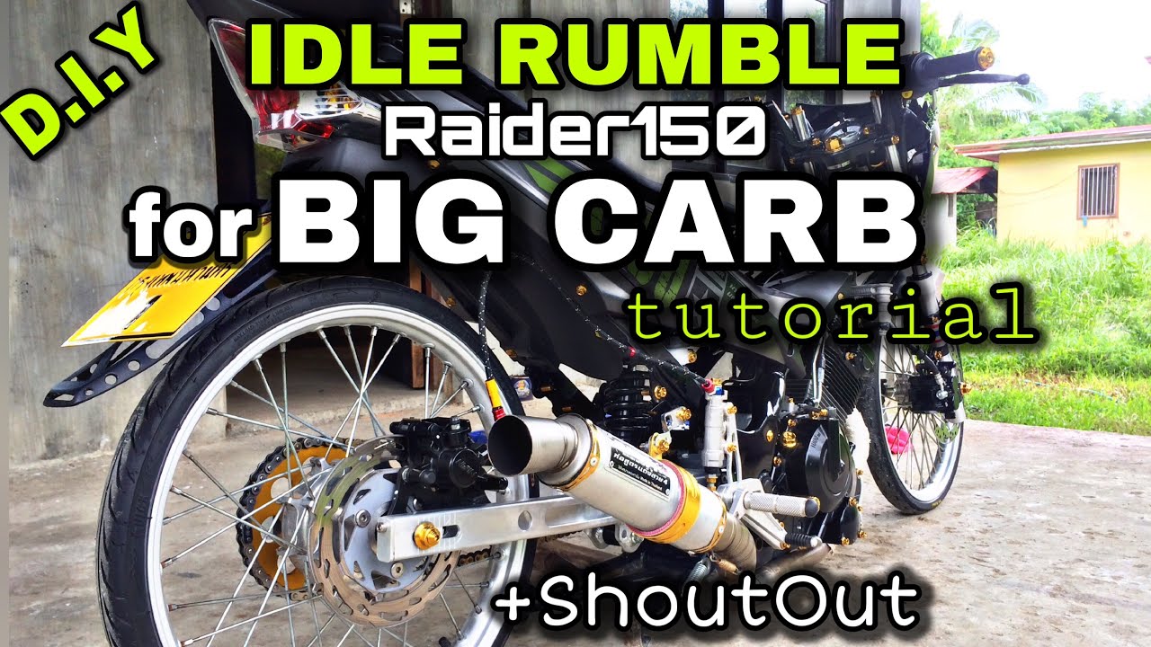 Idle rumble for BIG CARB| D.I.Y | suzuki Raider | raider r150 | tunog Thailand