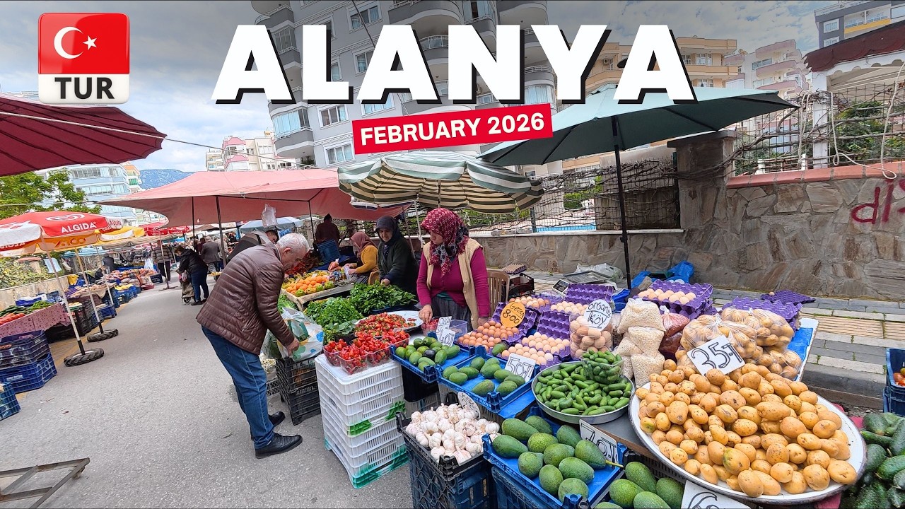 Alanya Mahmutlar Market 2026 | Traditional Turkish Farmers Market Tour
