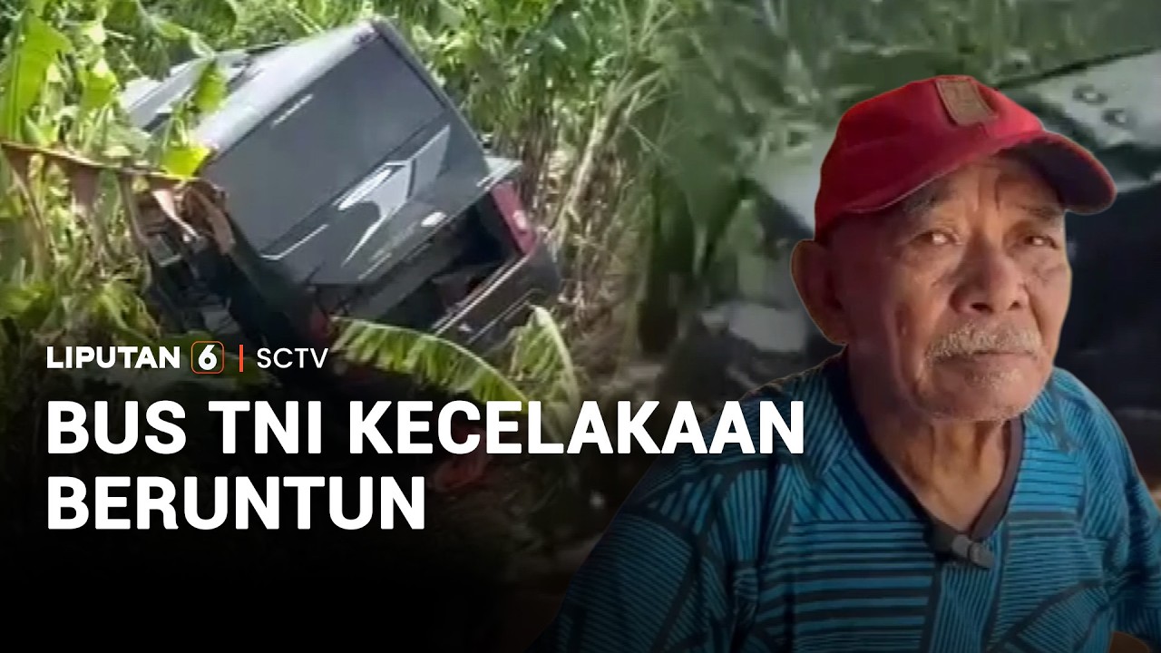 Bus TNI Kecelakaan Beruntun | Liputan 6