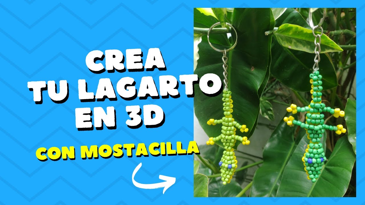 Paso a paso para crear un Hermoso Lagarto en 3D con Mostacillas!♡ Lindo Arte en Miniatura!♡
