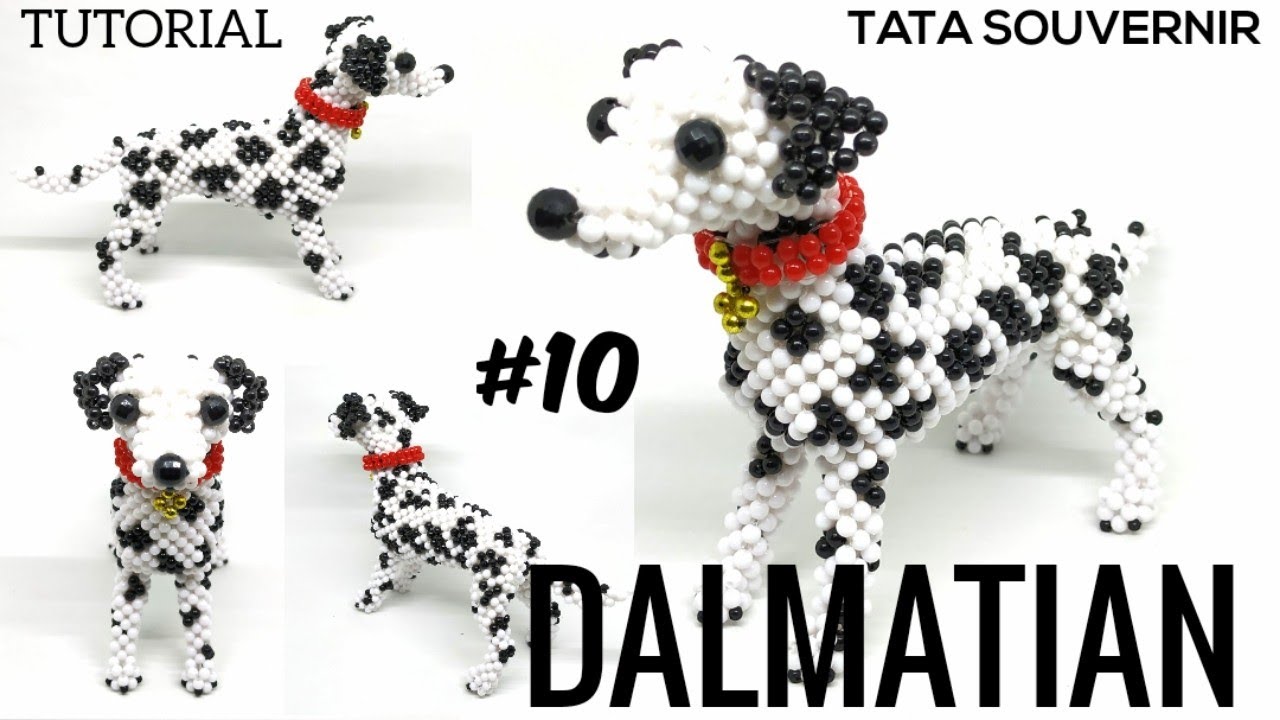 Beading Animal Tutorial : Dalmatian Part 10/Tutorial kerajinan manik manik / Diy Bead /Bead Tutorial