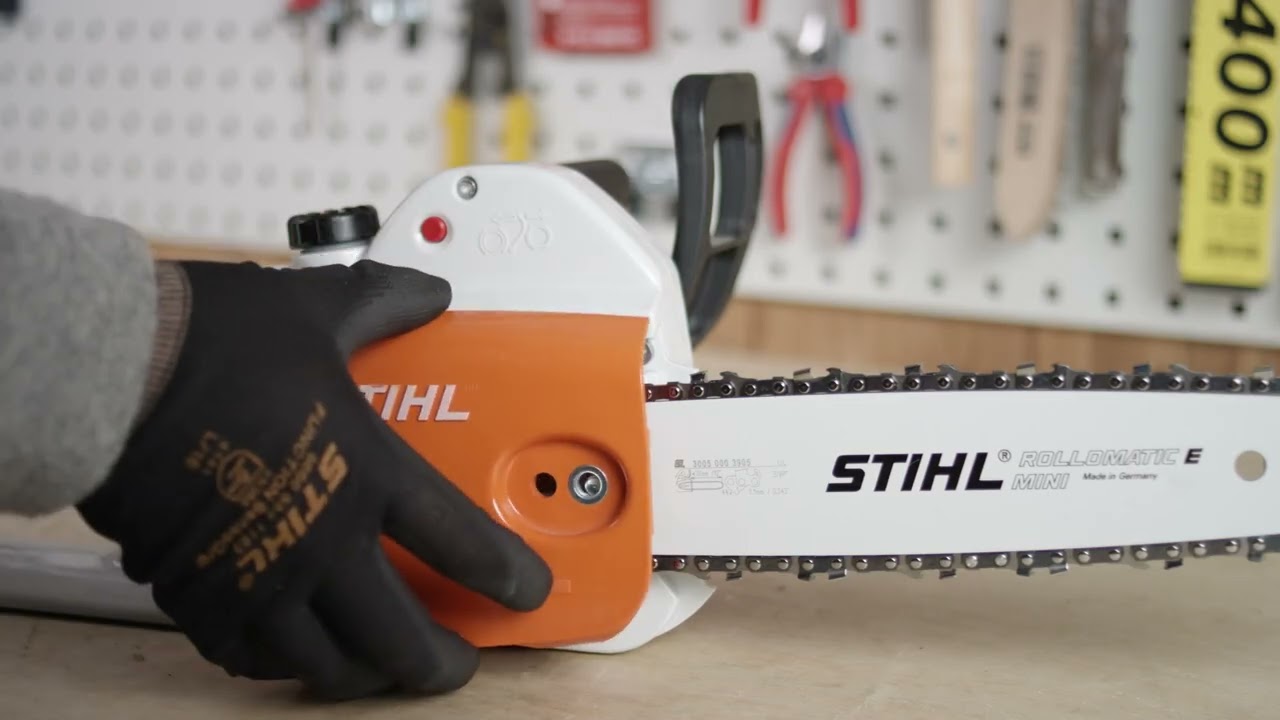 Zaagblad & ketting monteren + aanspannen STIHL MSE 141 ✅ | Tips van keizers.nu