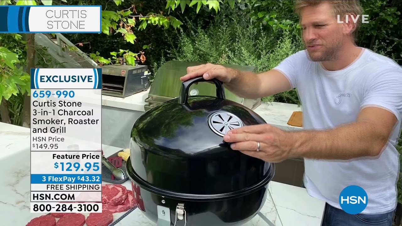 Curtis Stone 3in1 Charcoal Smoker, Roaster and Grill